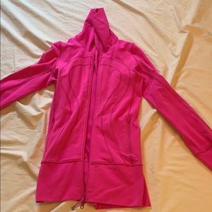 Lululemon fuschia long zipper jacket
